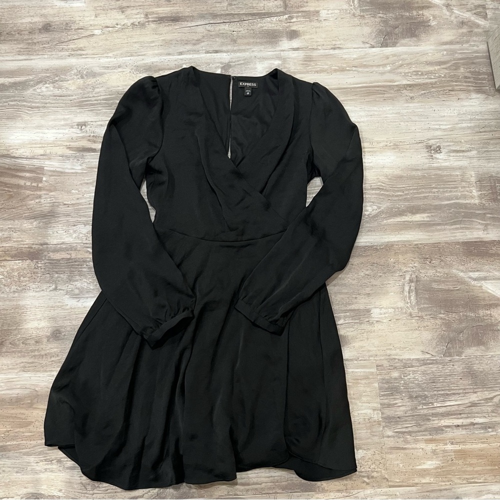 Express Black Long Sleeve Dress